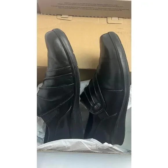 Clarks Women's Hope Roxanne Loafer, Black Leather, 8.5 M US - Picture 7 of 10